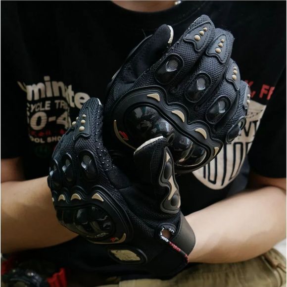 PRO-BIKER Motorcycle Motorbike Racing Riding ATV Shock-proof Full Finger Gloves - Picture 1 of 11